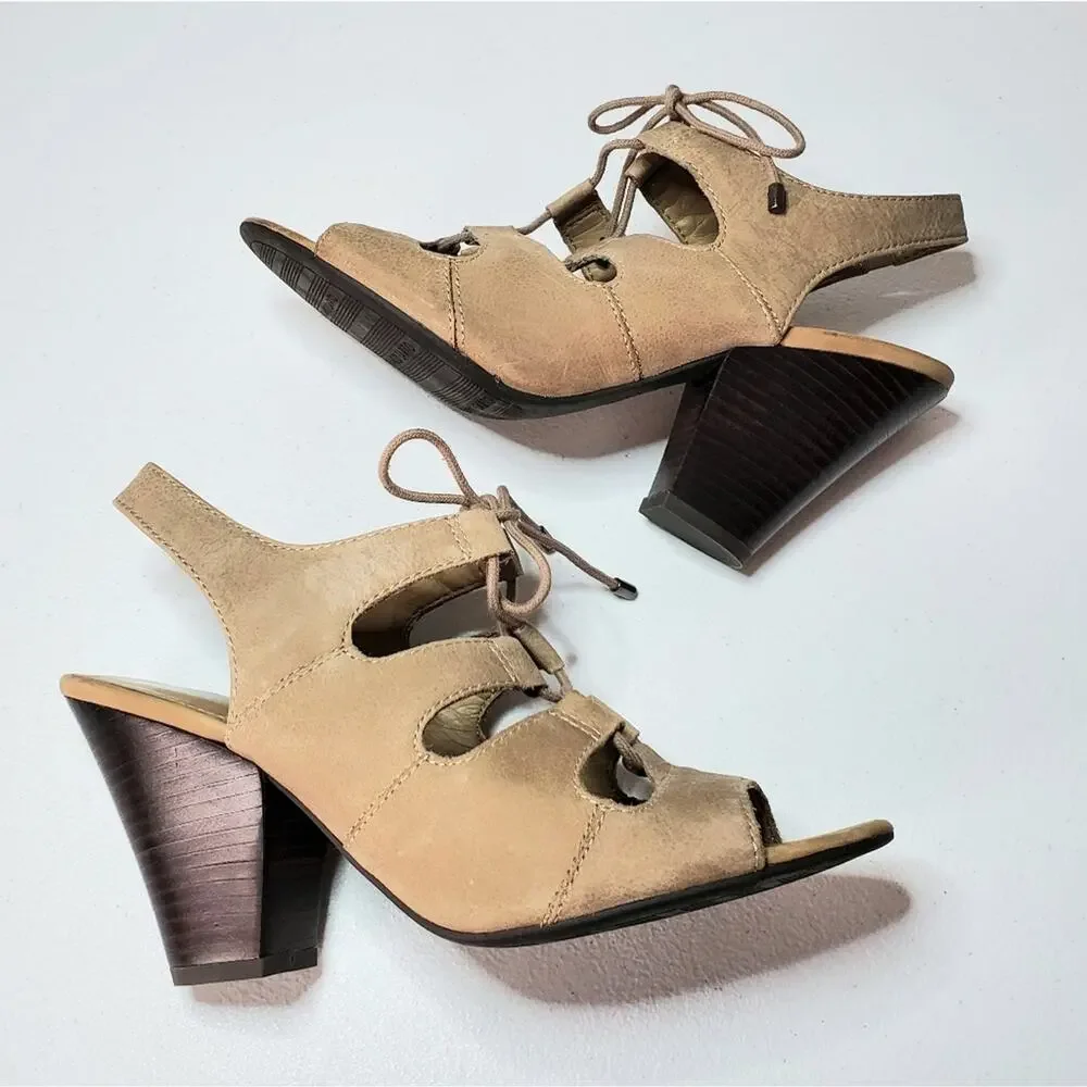 Franco Sarto Talia Lace-Up Slingback Sandals 8.5 - Picture 10 of 11